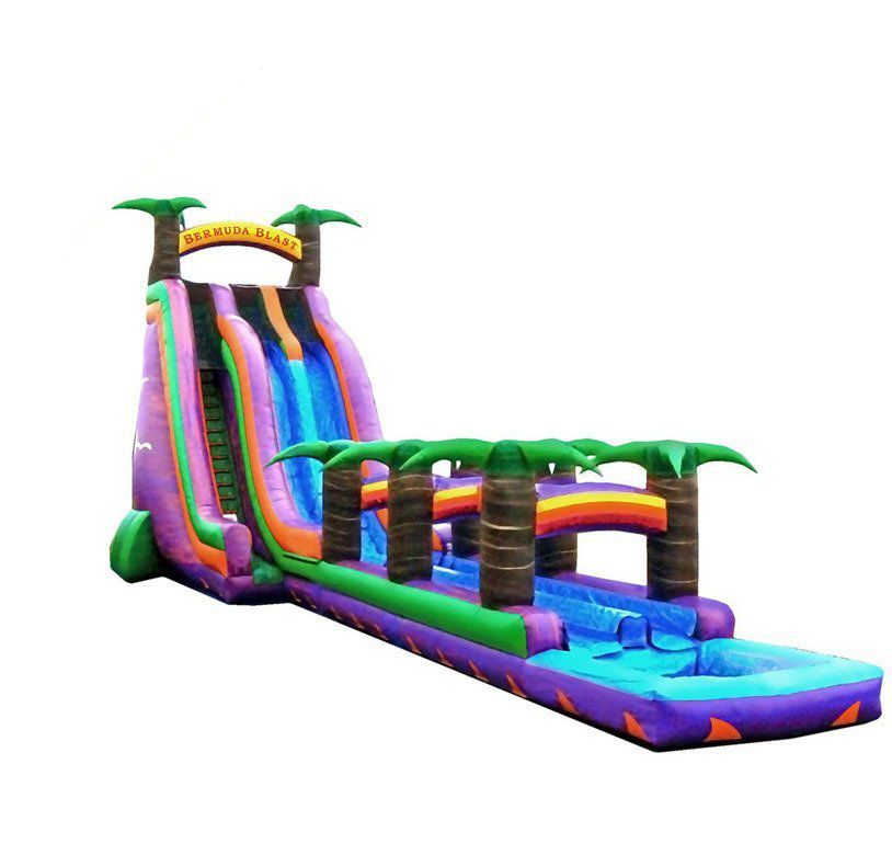 24' Bermuda Blast Water Slide with Slip and Slide