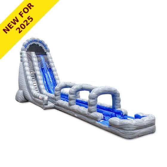 A large inflatable water slide is new for 2025