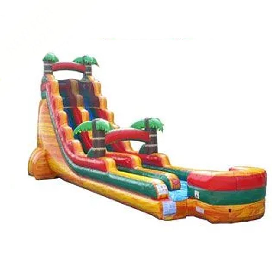 22’ Tropical fire marble single lane water slide