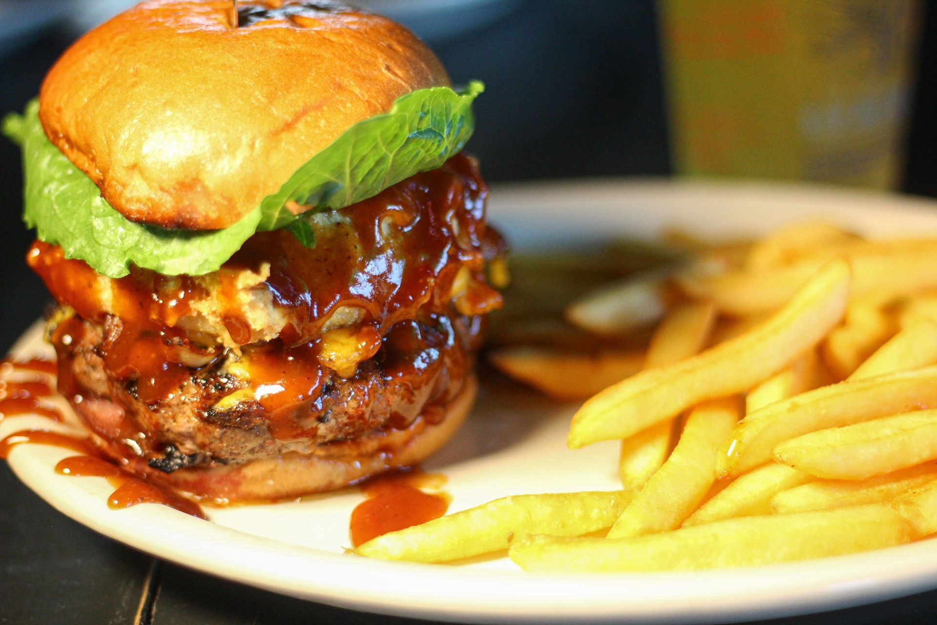 Beef Burger with Fries