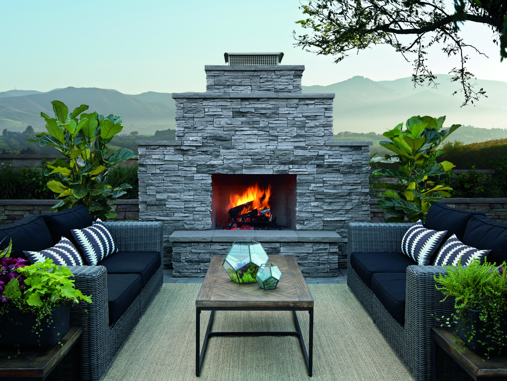 outdoor fireplace