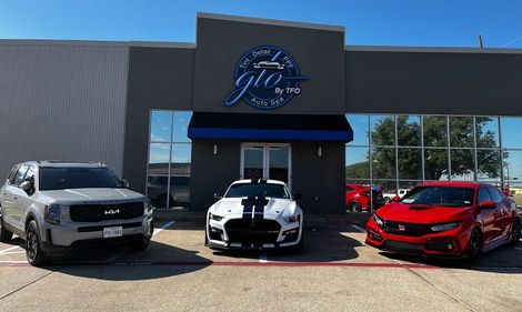 Storefront with cars