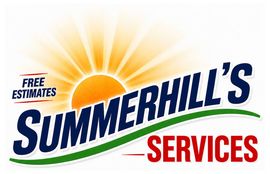 Summerhill’s Services logo with sunrise and “Free Estimates” text