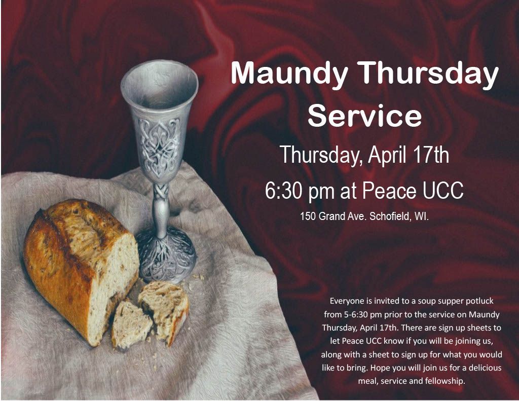 An advertisement for a maundy thursday service