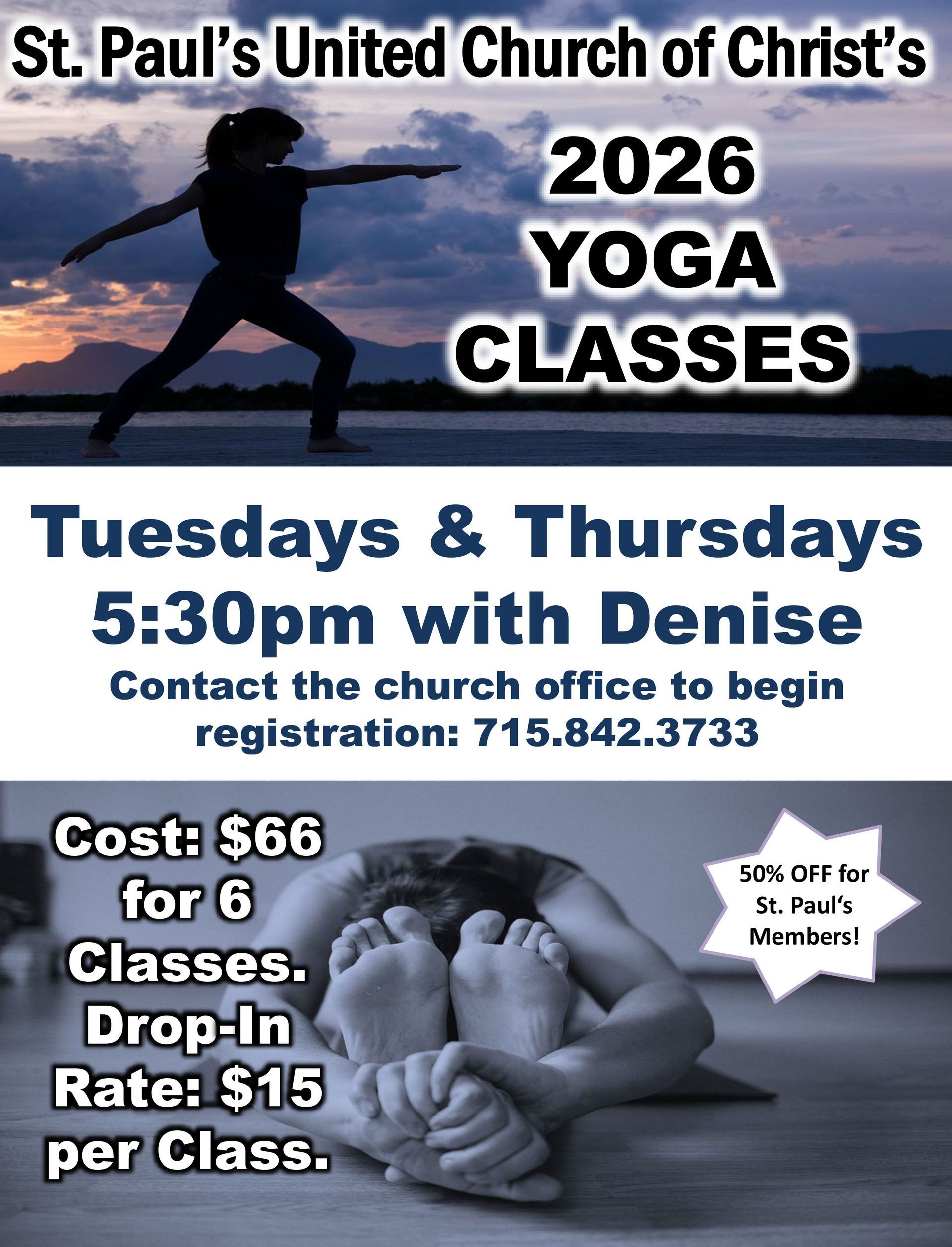Yoga classes at St. Paul's UCC