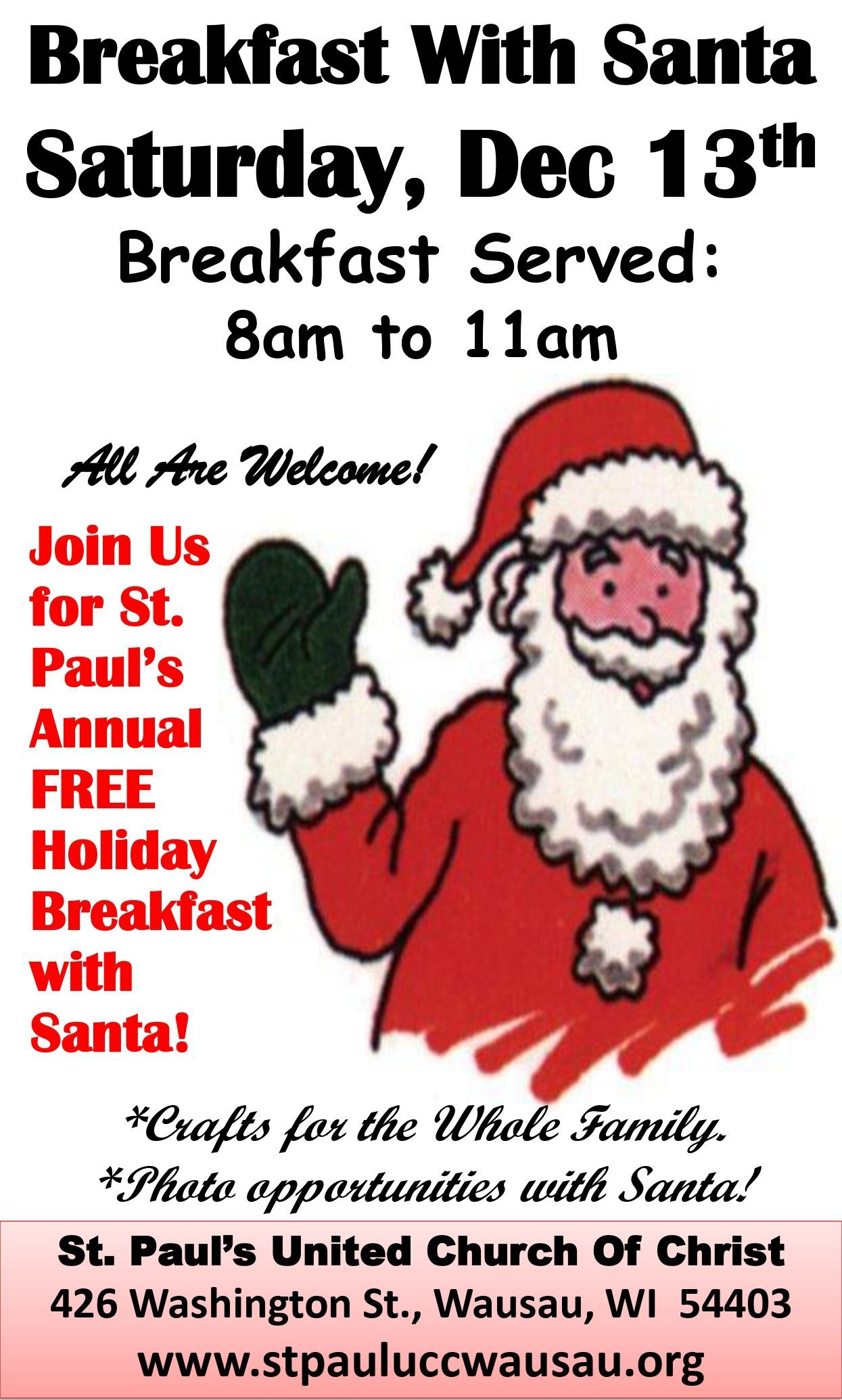 Breakfast With Santa flyer
