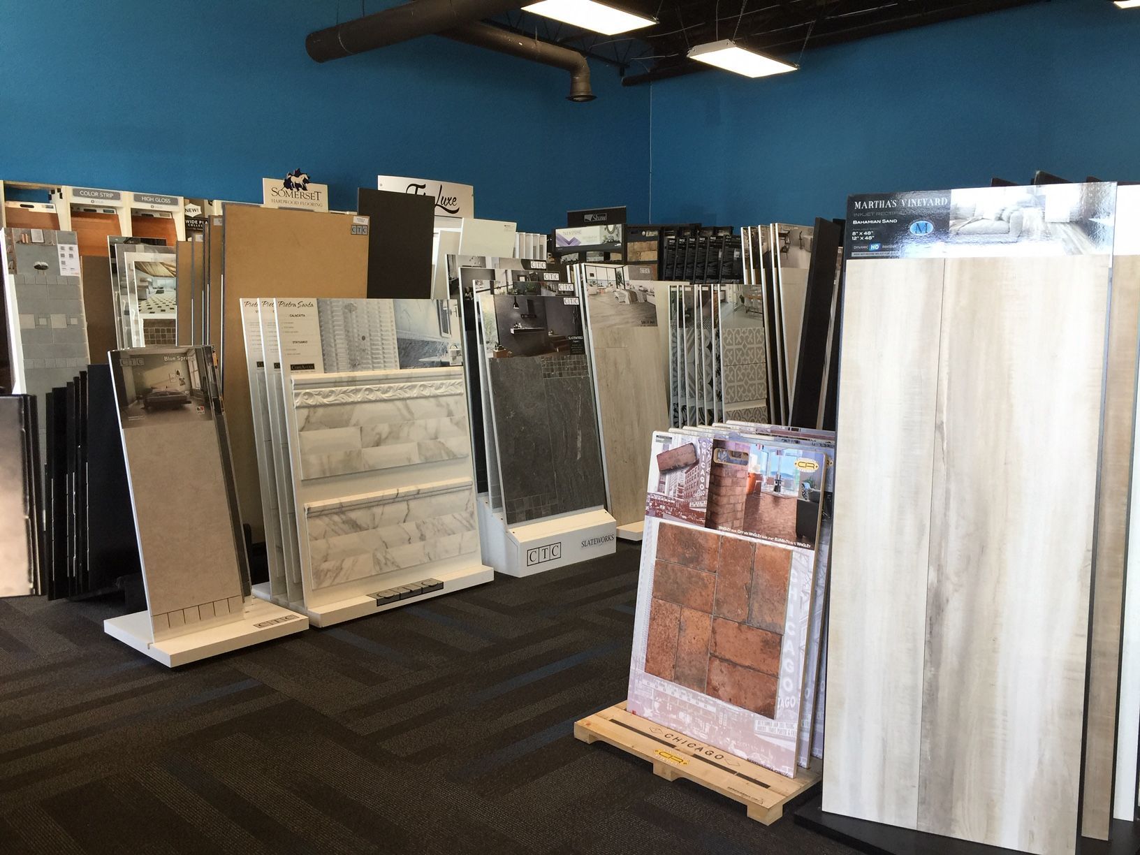 selection of flooring swatches