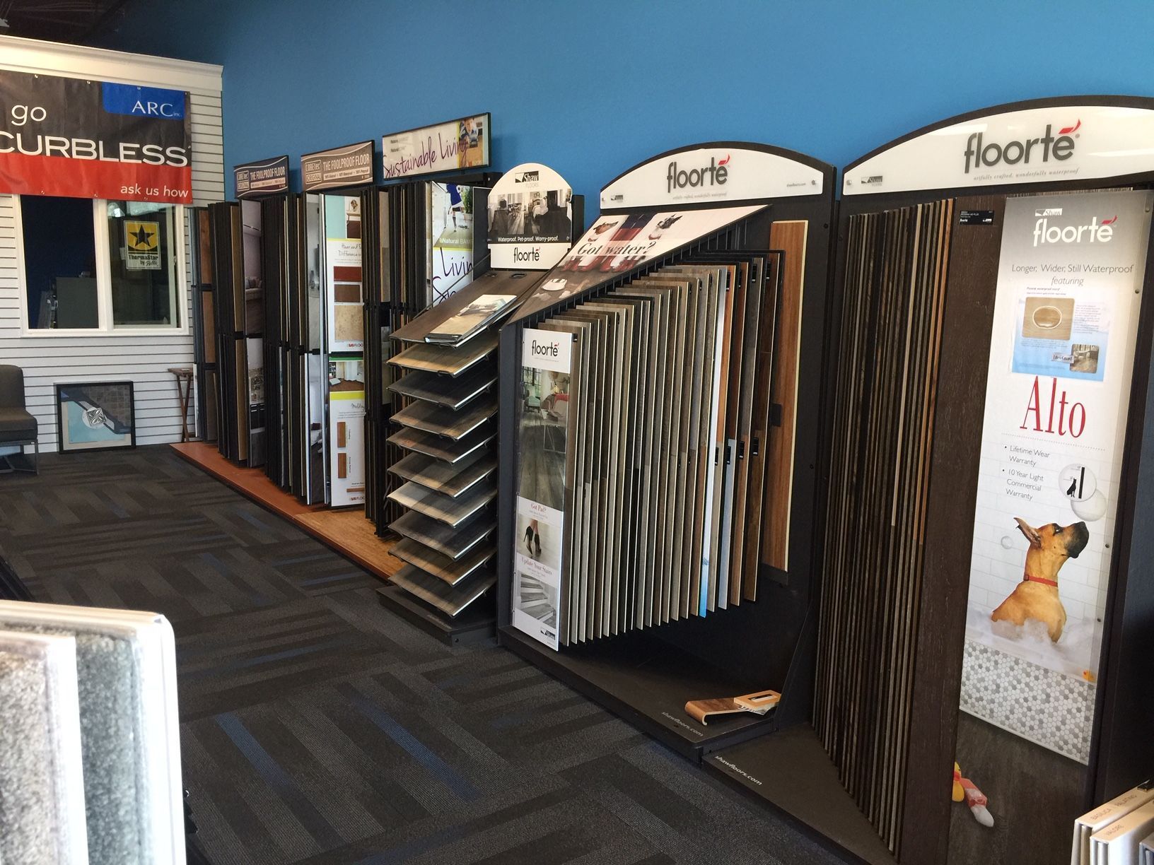 selection of flooring swatches