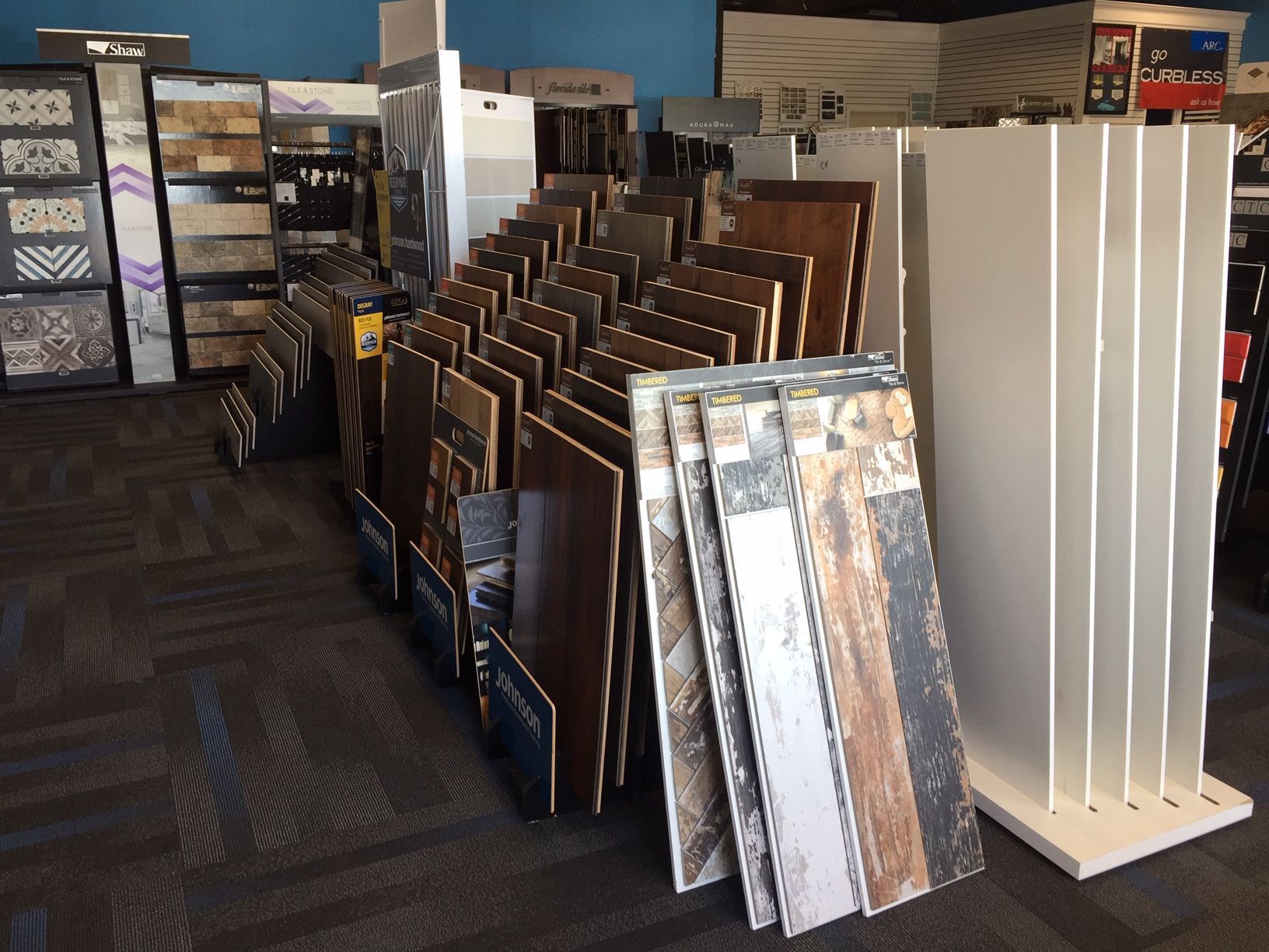 selection of flooring swatches