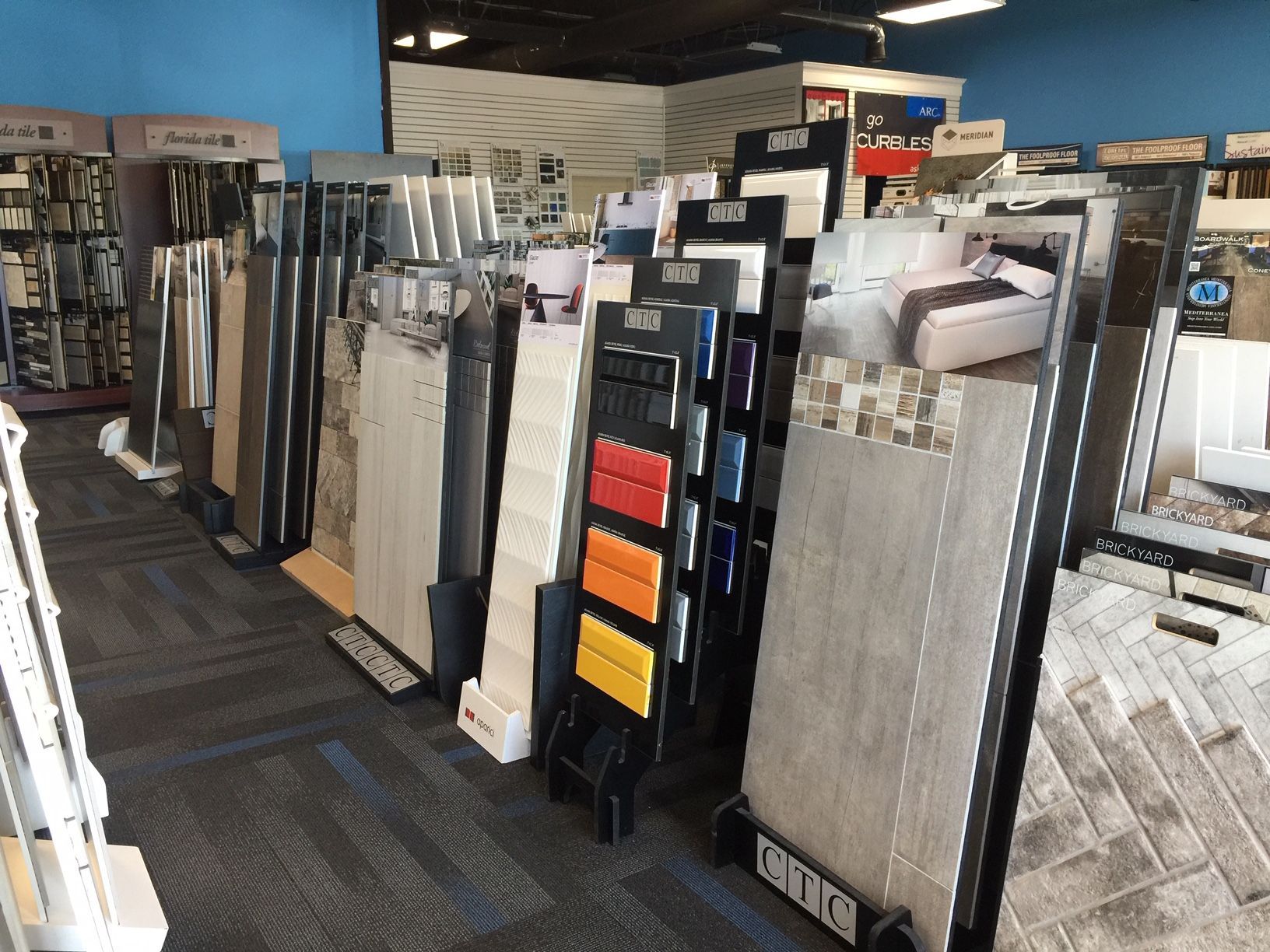 selection of flooring swatches