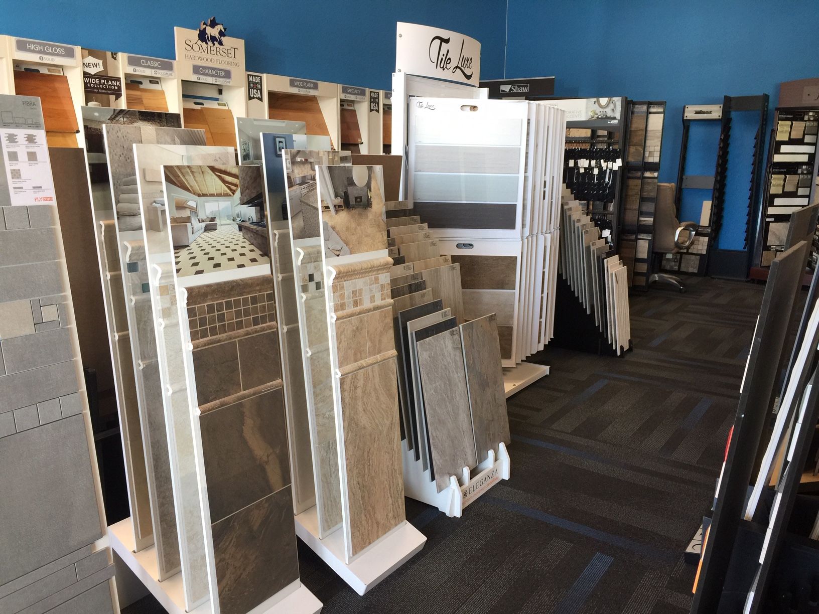 selection of flooring swatches