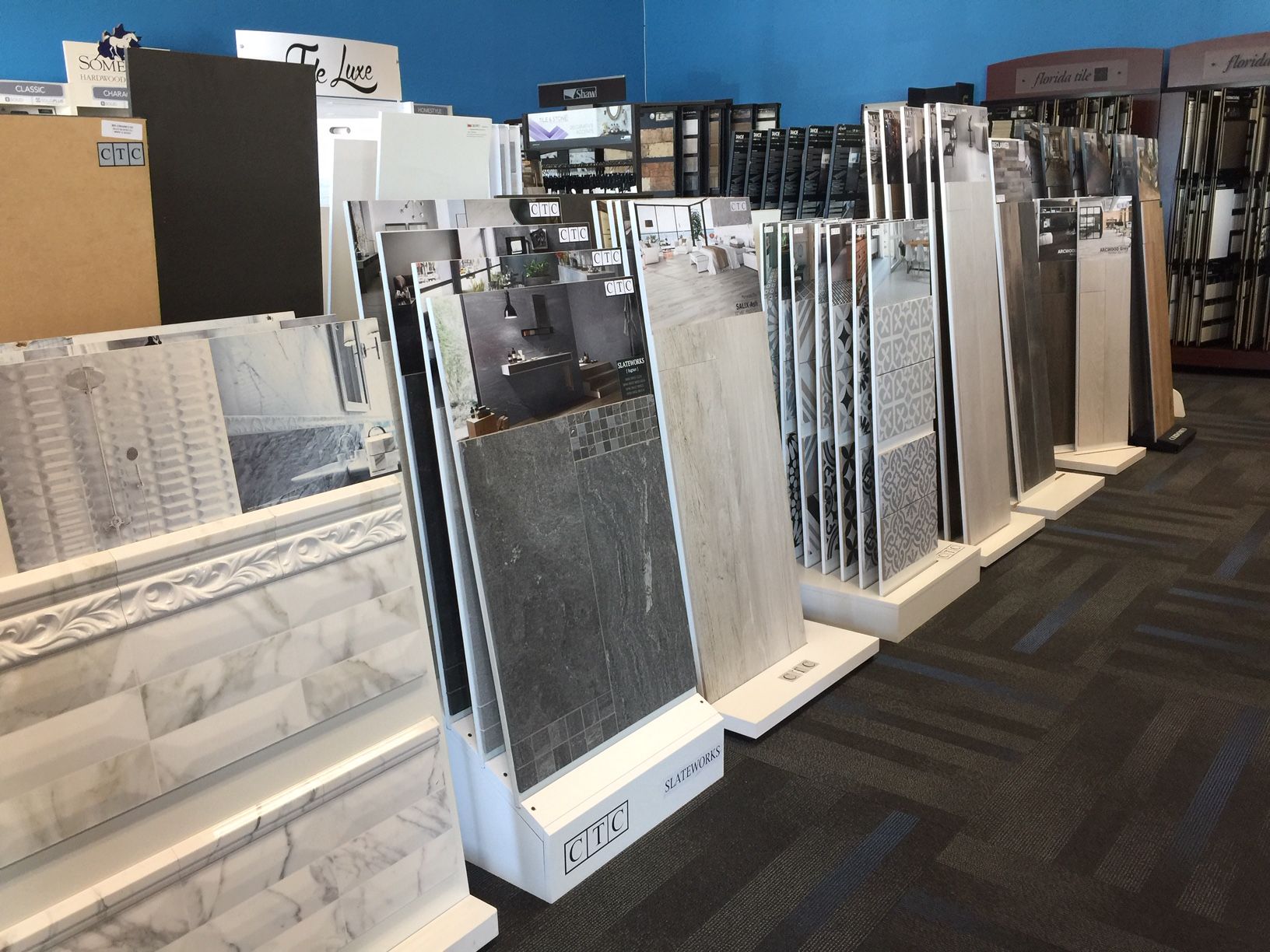 selection of flooring swatches