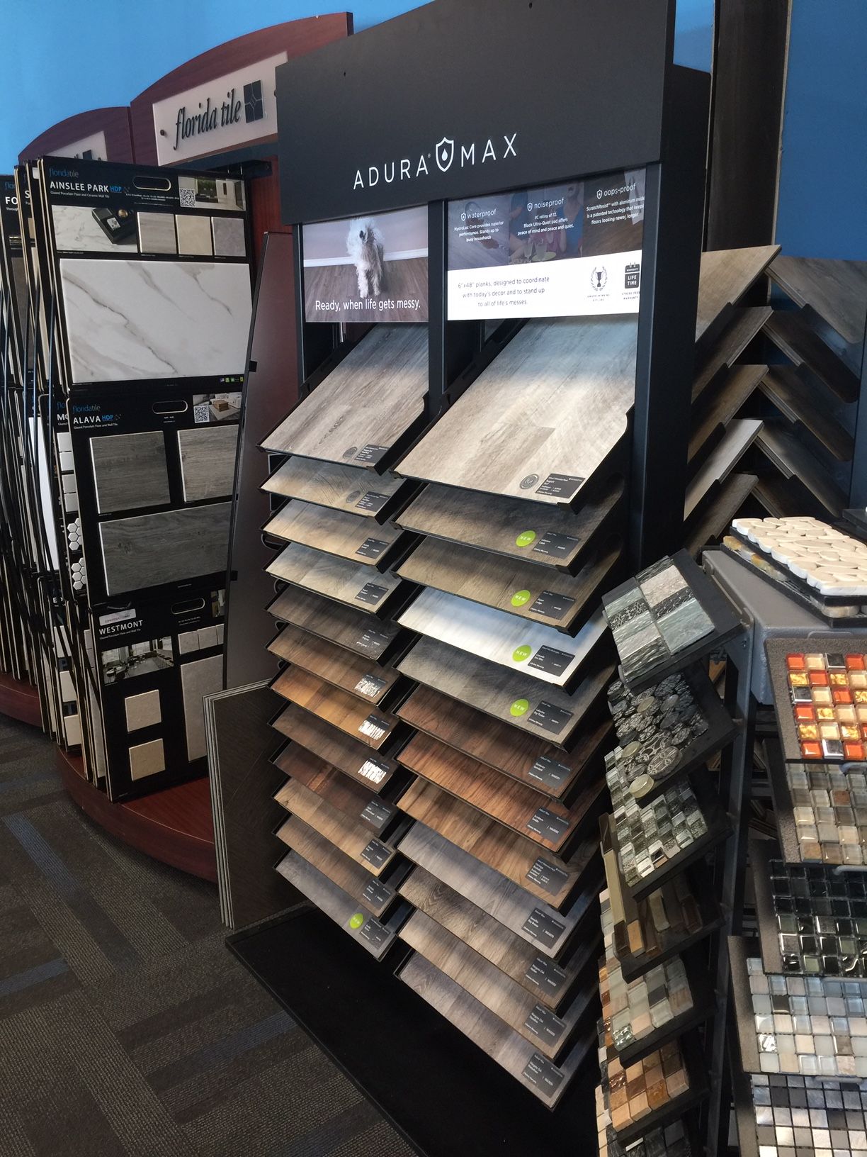 selection of flooring swatches