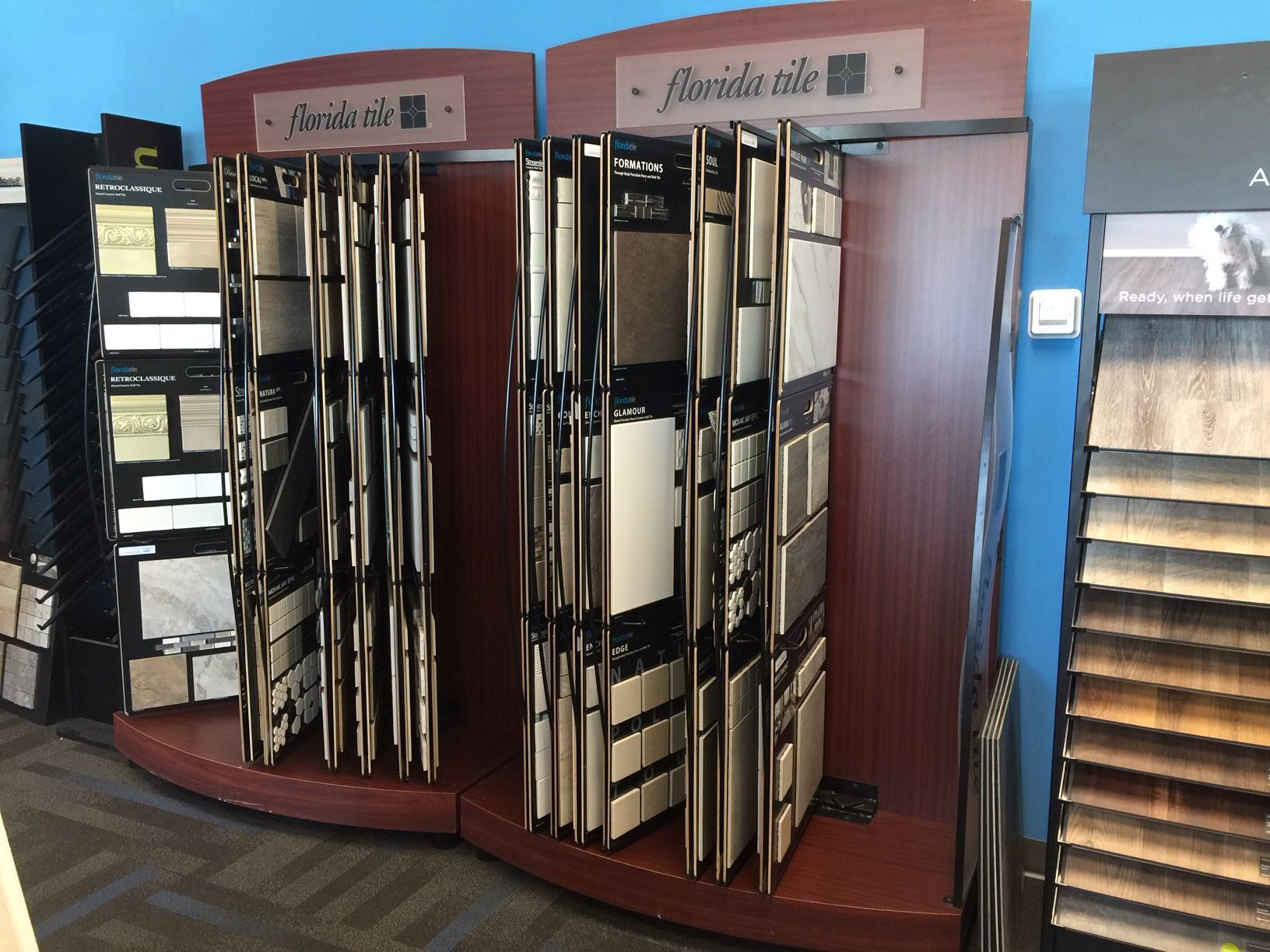 selection of flooring swatches