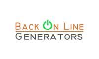 Logo for Back On Line Generators featuring a green power symbol above the text.