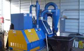 Blue recycling machine