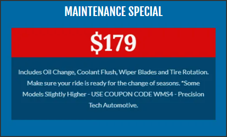 Maintenance Special coupon
