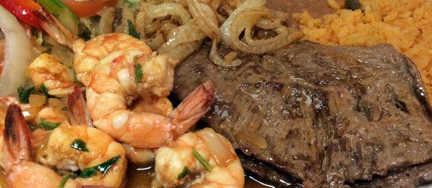 Beef with shrimp