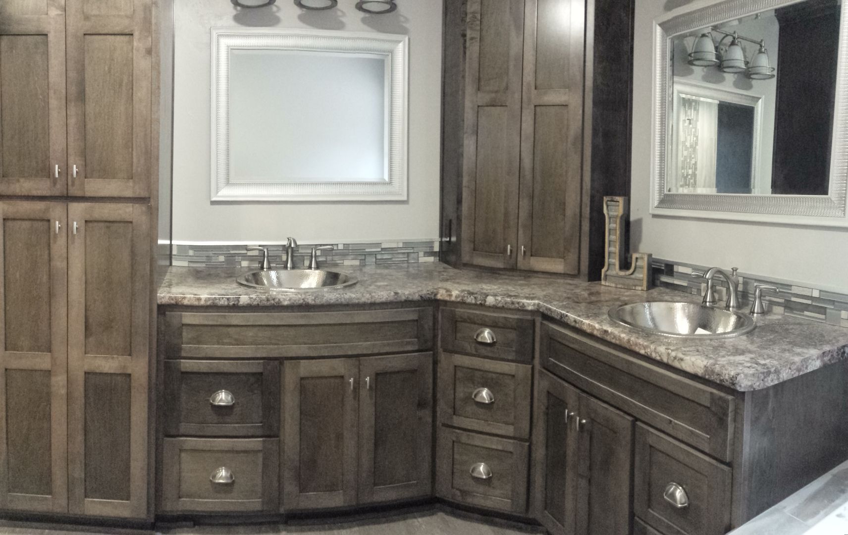 Master bath with his and hers sinks