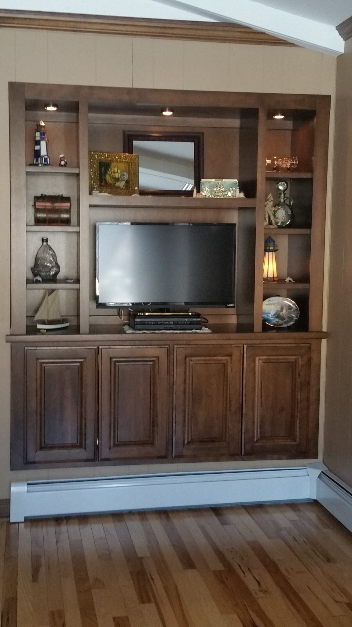 Built in wall entertainment unit