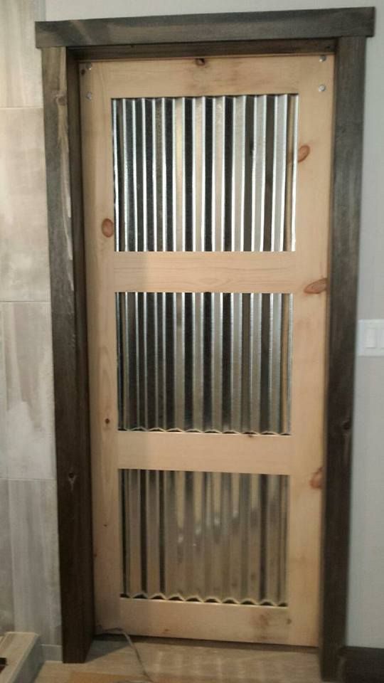 Custom corrugated tin door