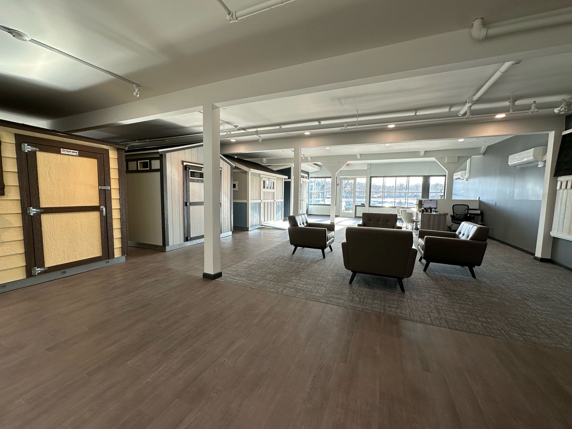 A large room with a lot of furniture in it