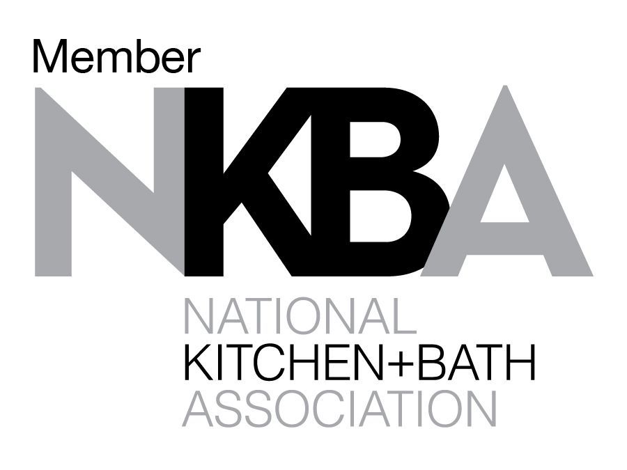 The logo for the national kitchen and bath association is black and white.