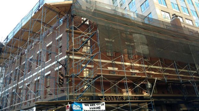 Building repairs in progress