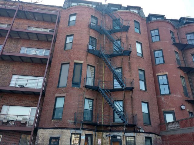 Old building metal stairs