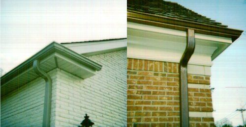 Downspout before after