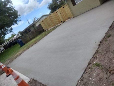 view of semi finished cement with wooden gate