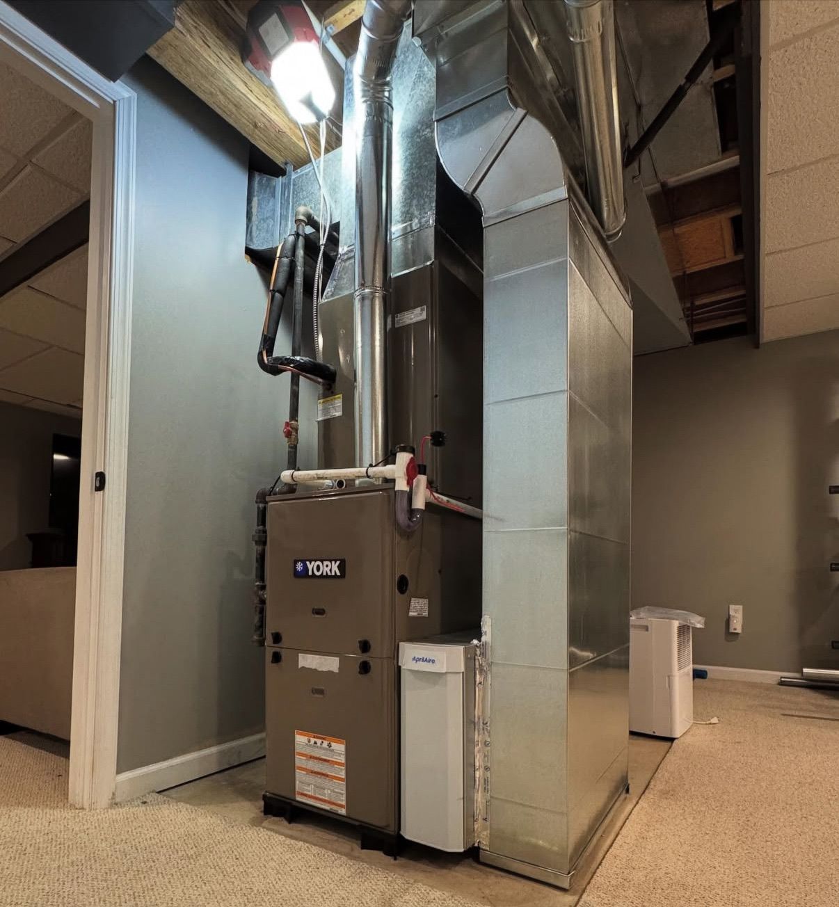 Basement furnace after replacement
