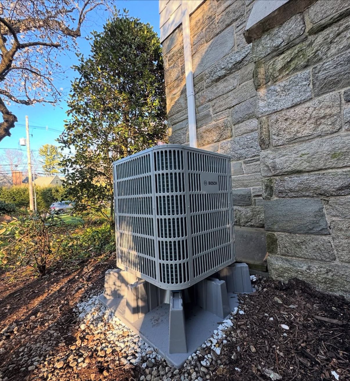 Outdoor AC unit after replacement