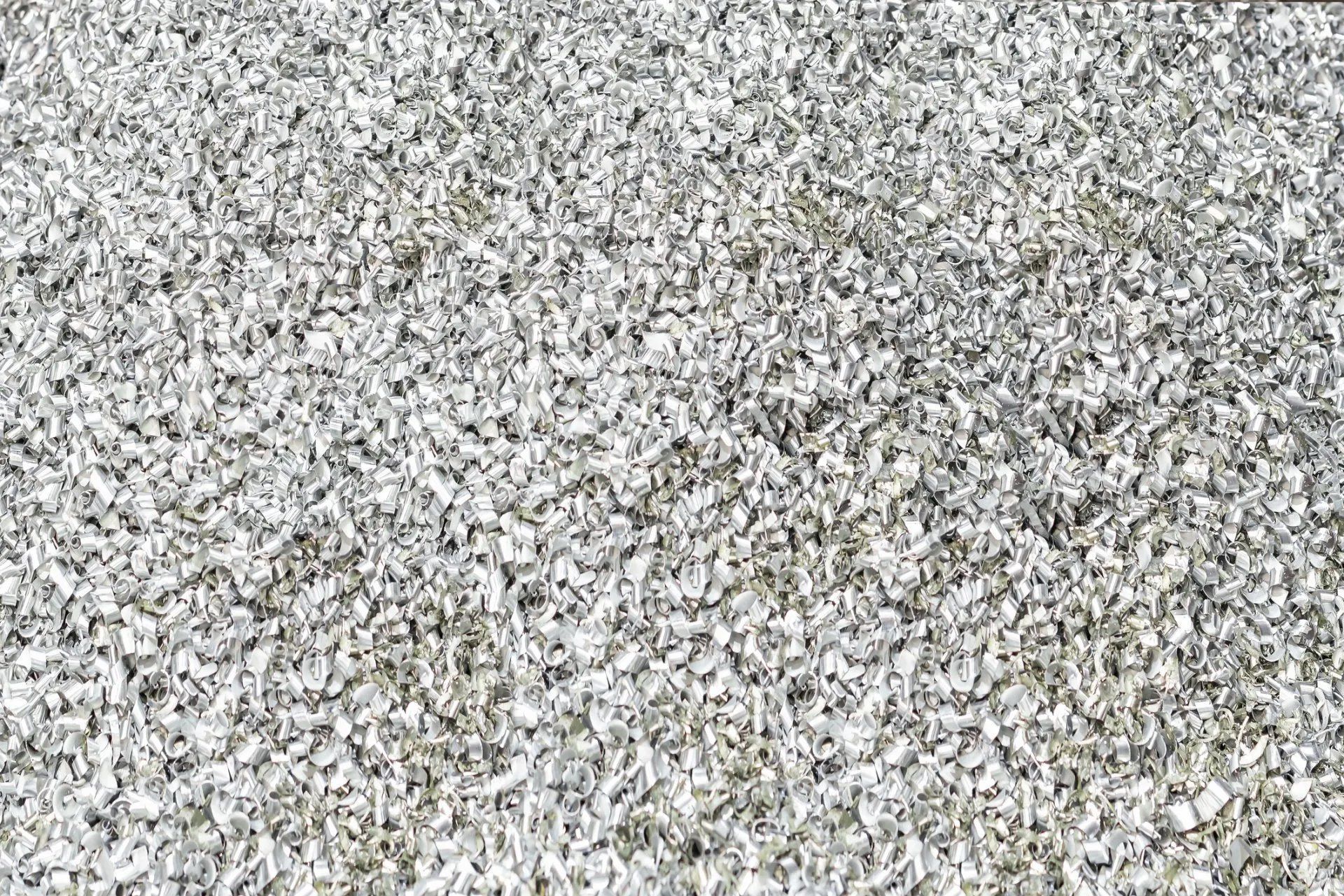 Close-up of a speckled gray and white gravel or crushed stone surface