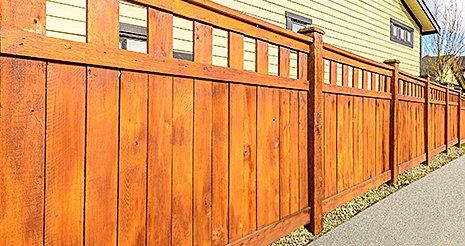 Wood fencing