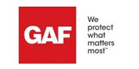 GAF logo: Red square with white 