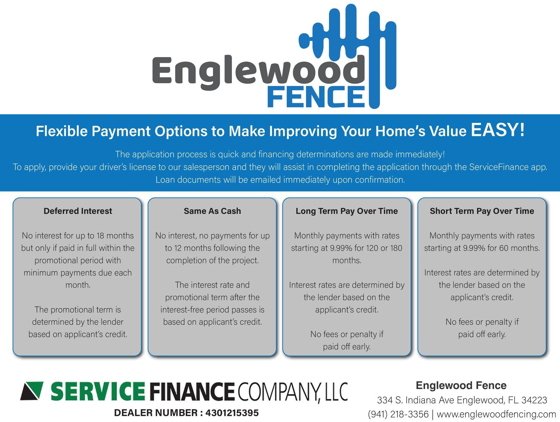 Englewood Fence financing options