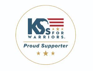 A logo for ks for warriors proud supporter