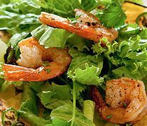 Grilled shrimp salad