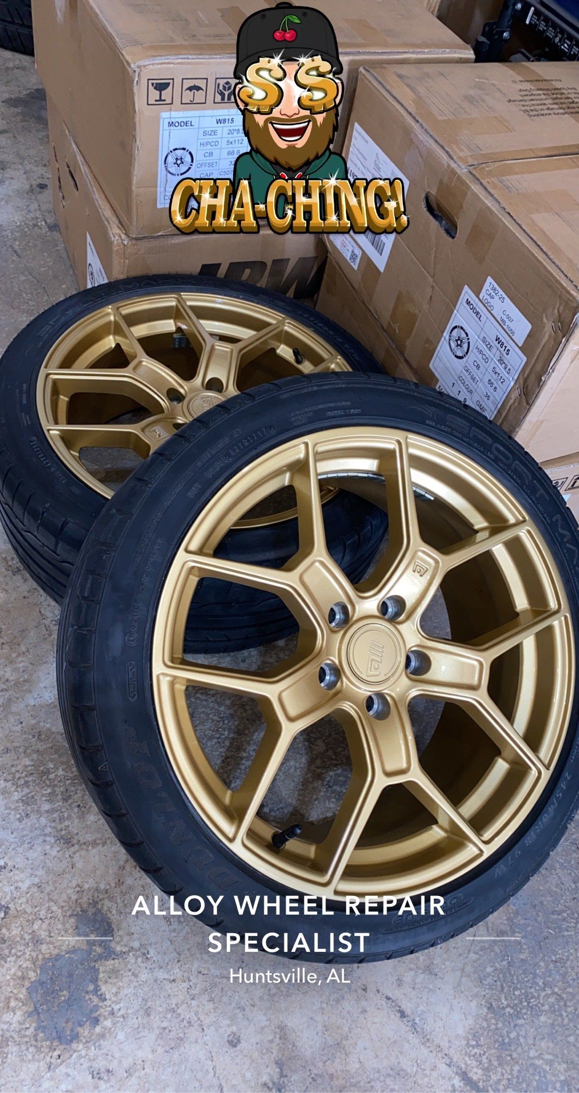Gold customized alloy rim