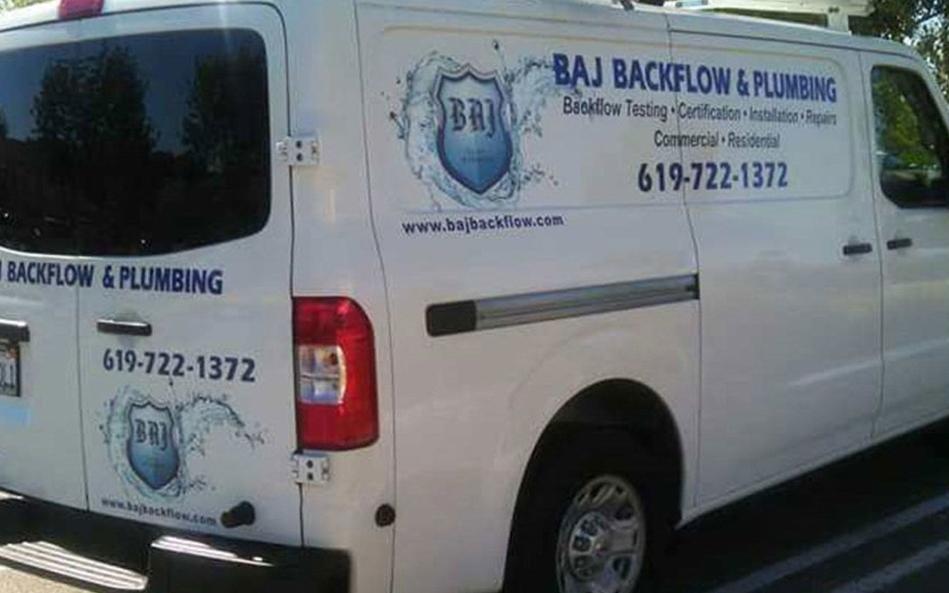 BAJ Backflow & Plumbing van
