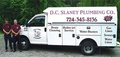 Slaney Plumbing staff and Van