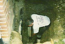 Sewer lines installation