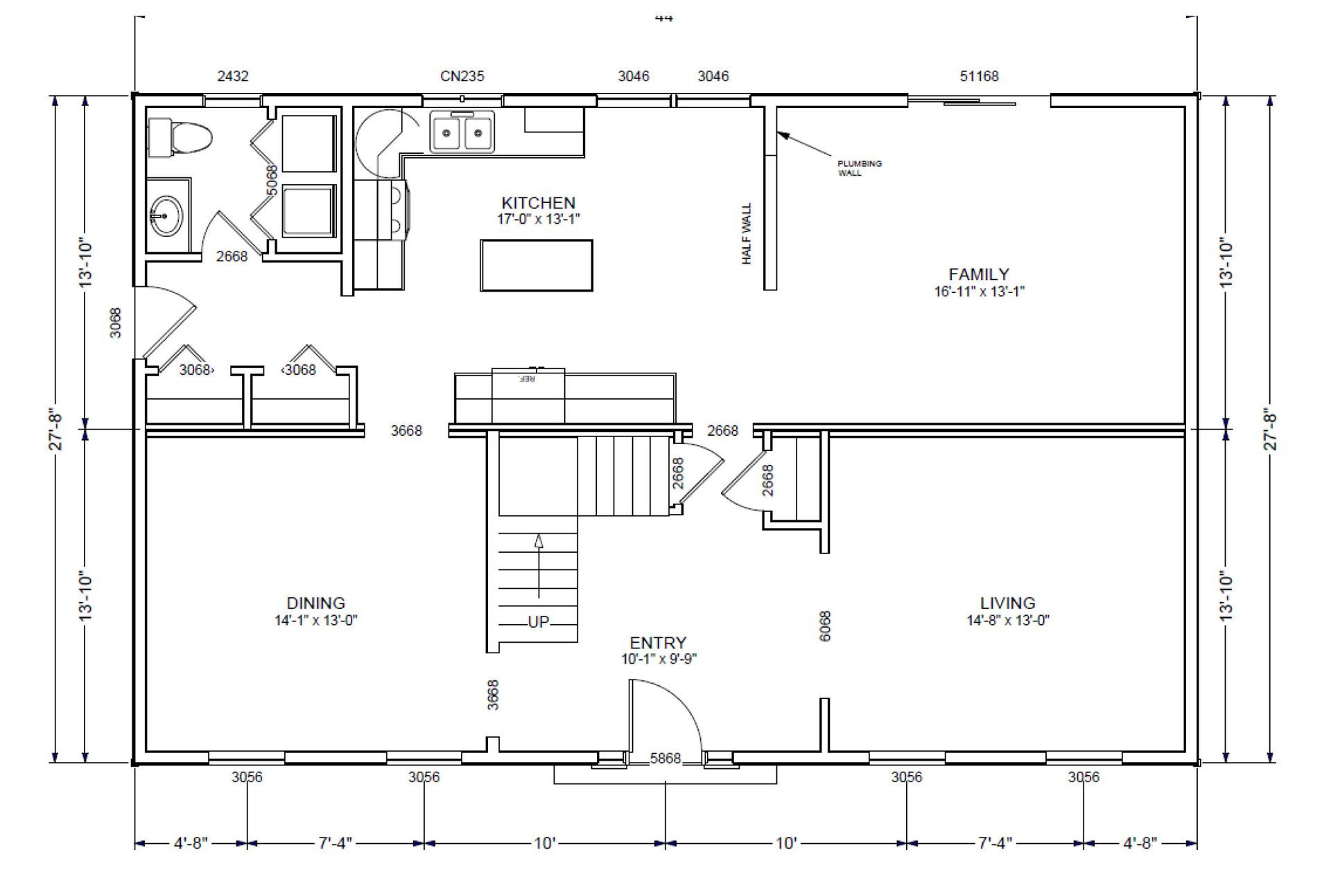 Bedford Colonial floor plan