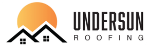 Logo for Undersun Roofing: black roof silhouettes with a sunset, and bold black text.