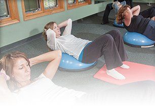 Ladies having a healthy exercise