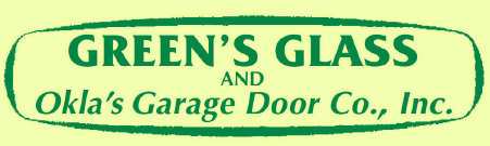Green's Glass & Okla's Garage Door logo
