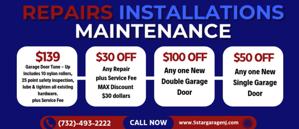A coupon for five star garage door