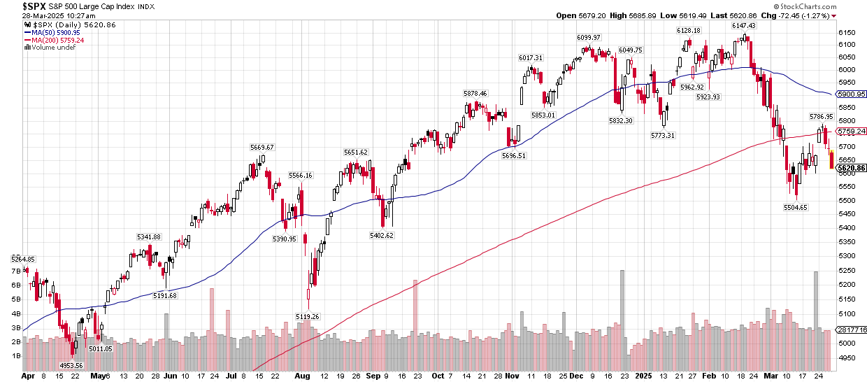 A graph showing a stock price going up and down