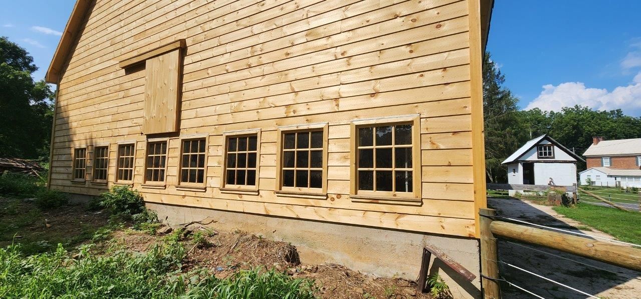 A restored large barn.